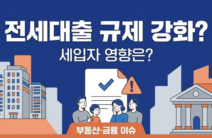 전세대출 규제 강화 가능성, 세입자에게 실제로 어떤 변화가 올까? 6